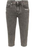 Off-white Denim Capri Trousers - Black