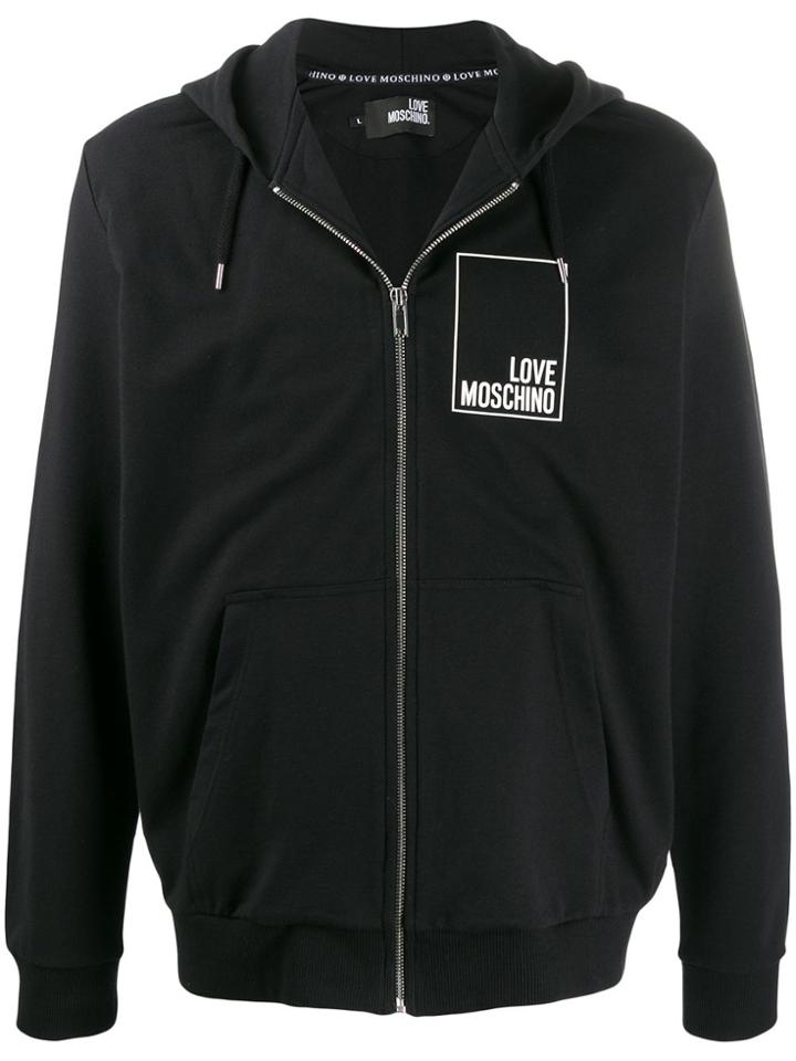 Love Moschino Branded Hoodie - Black
