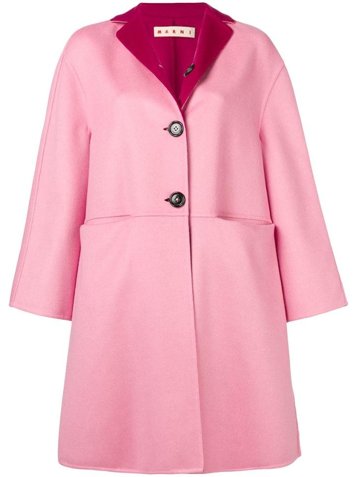 Marni Flared Cocoon Coat - Black