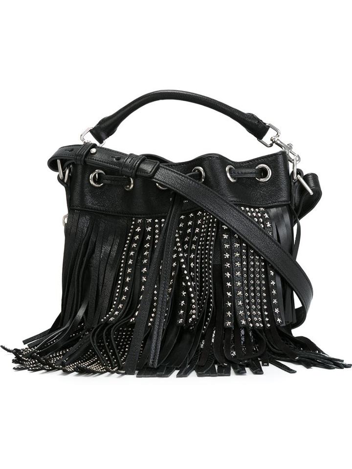 Saint Laurent Small Emmanuelle Bucket Bag, Women's, Black, Leather