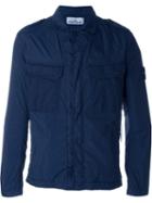 Stone Island Wind Breaker Jacket, Men's, Size: Medium, Blue, Cotton/polyamide/polyurethane Resin