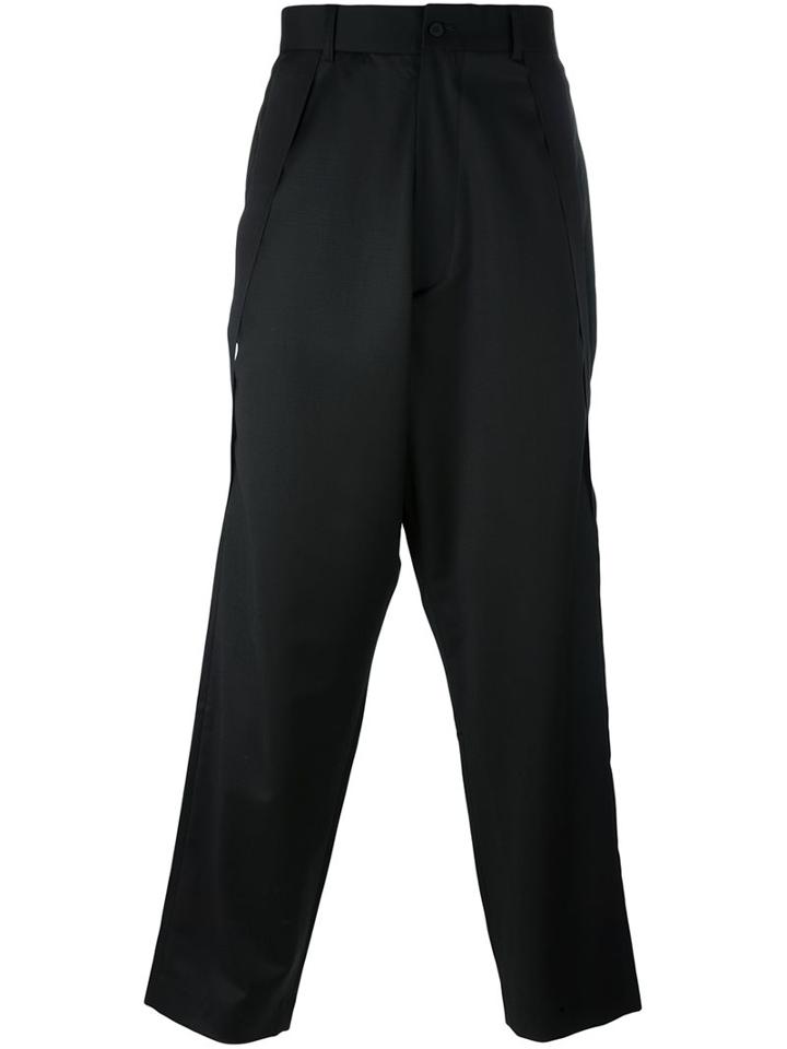 D.gnak Drop Crotch Trousers, Men's, Size: 34, Black, Spandex/elastane/wool