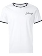 Christian Dada Johnny Embroidery T-shirt, Men's, Size: 46, White, Cotton