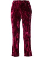 Koché Cropped Tailored Trousers - Pink