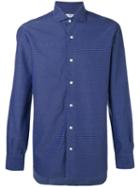 Barba - Micro-print Shirt - Men - Cotton - 42, Blue, Cotton