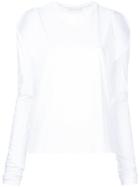 Dion Lee Cutout Shoulder T-shirt - White