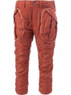 Faith Connexion Cropped Panelled Trousers - Red