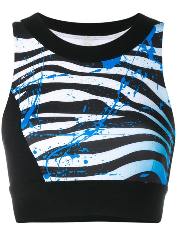 No Ka' Oi Printed Cropped Tank Top - Black