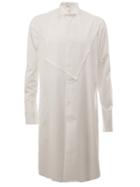Aganovich Chest Patch Long Shirt, Men's, Size: 50, White, Cotton
