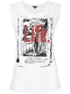 Ann Demeulemeester Re-edition Awake And Life Print Vest Top - White