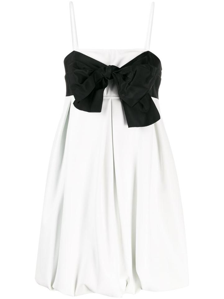 Brognano Contrasting Bow Puffball Dress - White