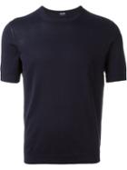 Drumohr Knit T-shirt, Men's, Size: 54, Blue, Cotton
