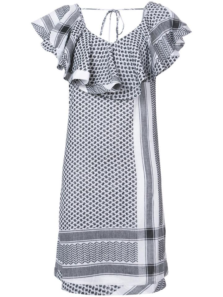 Cecilie Copenhagen - V-back Ruffled Dress - Women - Cotton - 1, White, Cotton