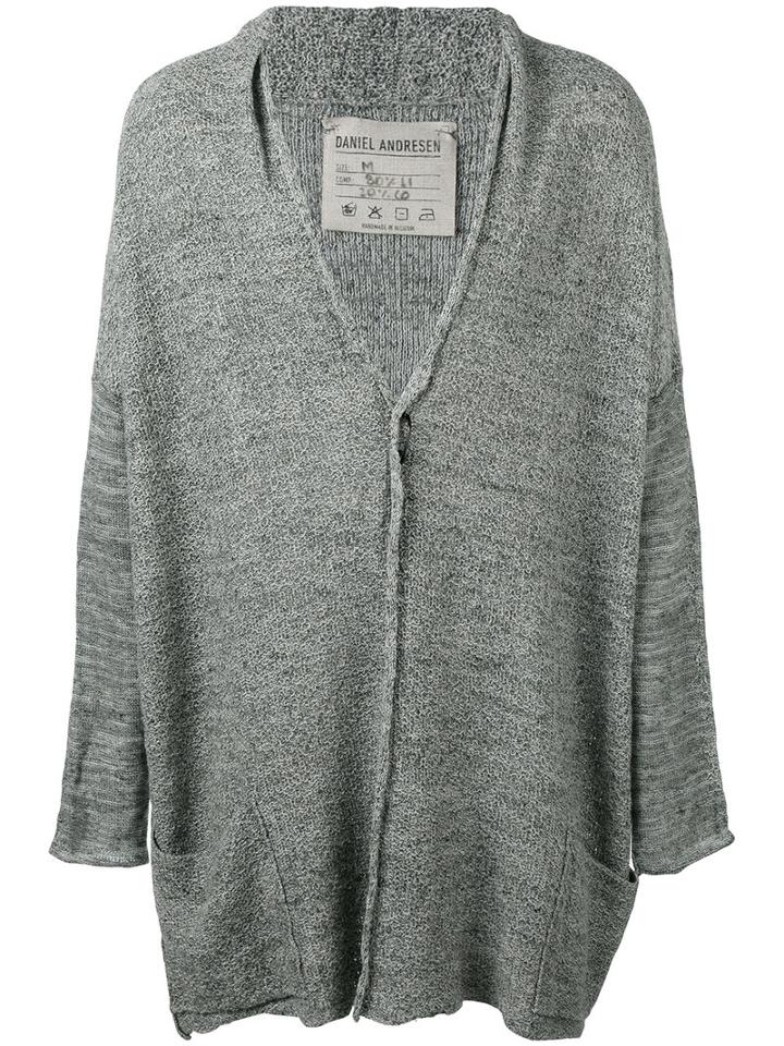 Daniel Andresen - Kossak Cardigan - Men - Cotton/linen/flax - L, Grey, Cotton/linen/flax
