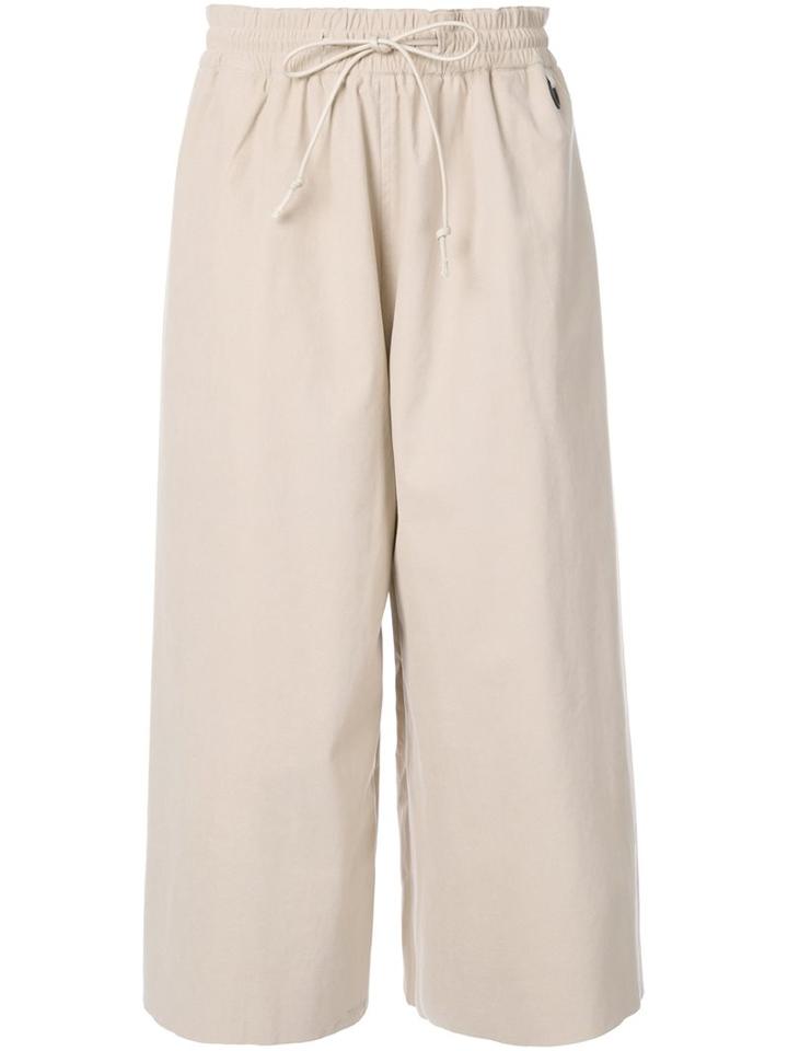 Toogood Wide Leg Cropped Trousers, Women's, Size: 2, Brown, Cotton/polyester/polyurethane