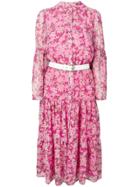 Michael Michael Kors Floral Flared Dress - Pink
