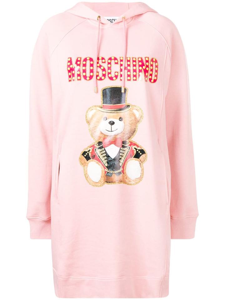 Moschino Teddy Circus Hoodie Dress - Pink