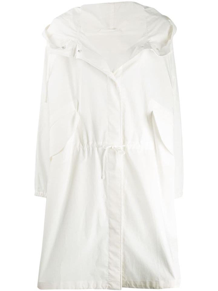 Jil Sander Printed Logo Raincoat - White