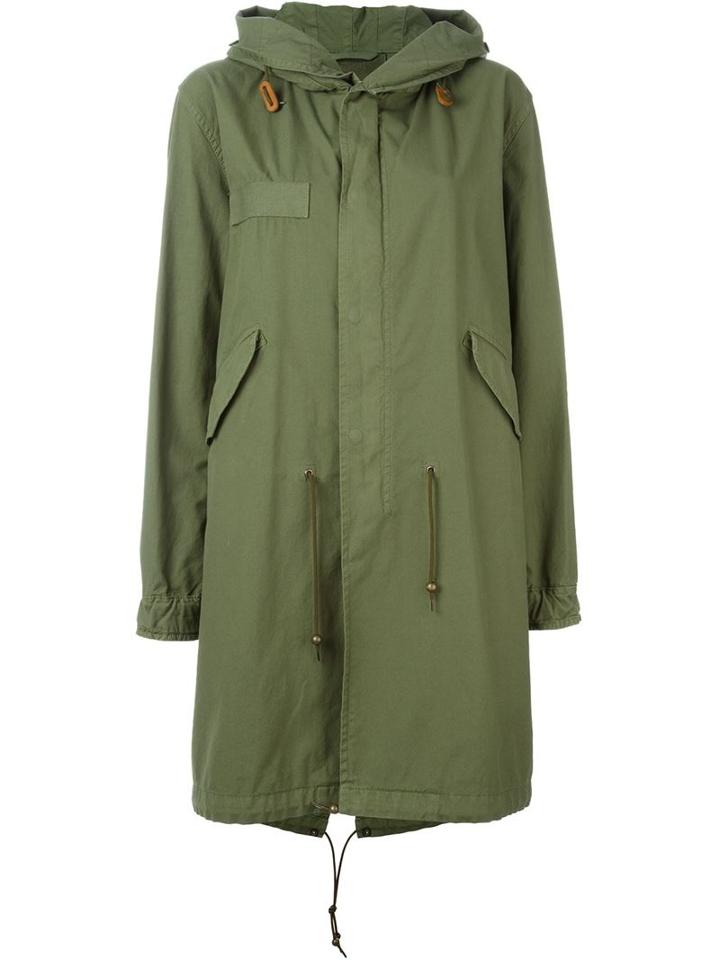 Mr & Mrs Italy Slim Fit Hooded Midi Parka, Women's, Size: Xxs, Green, Cotton