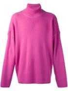 Ami Alexandre Mattiussi Oversized Turtleneck Sweater - Pink & Purple