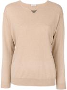 Brunello Cucinelli - Cashmere Knitted Sweater - Women - Cashmere/brass - Xs, Nude/neutrals, Cashmere/brass