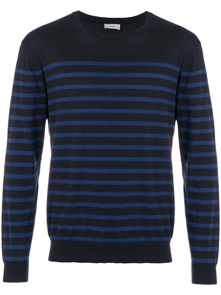 Closed Striped Pullover - Blue