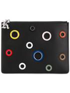 Christopher Kane Eyelet Detail Clutch - Black