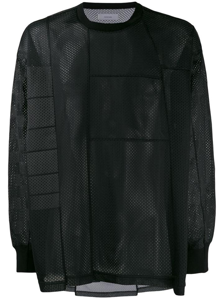Facetasm Geometric Mesh Sweatshirt - Black