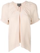 Roberta Furlanetto Pleated Bow Top - Nude & Neutrals