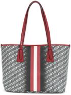 Bally Stripe And 3d Print Tote Bag - Black
