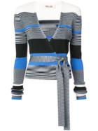 Dvf Diane Von Furstenberg Cropped Wrap Cardigan - Multicolour