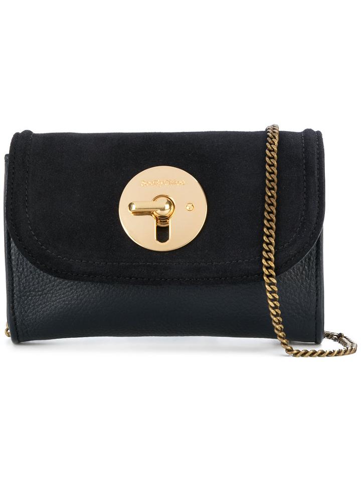 See By Chloé - Lois Shoulder Bag - Women - Sheep Skin/shearling - One Size, Blue, Sheep Skin/shearling
