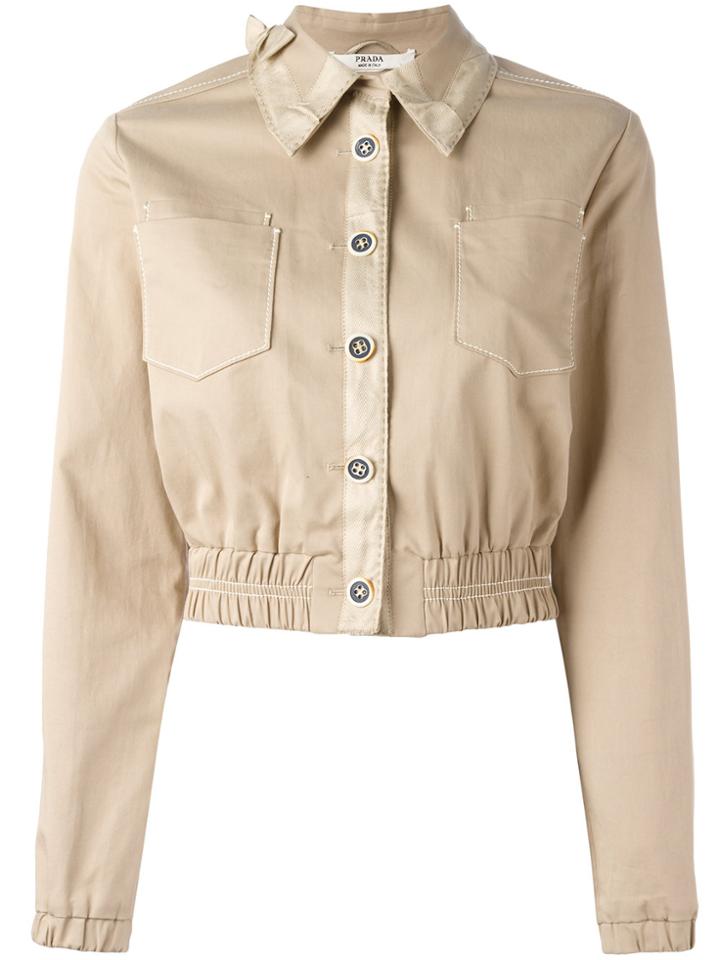 Prada Vintage Collared Jacket - Nude & Neutrals