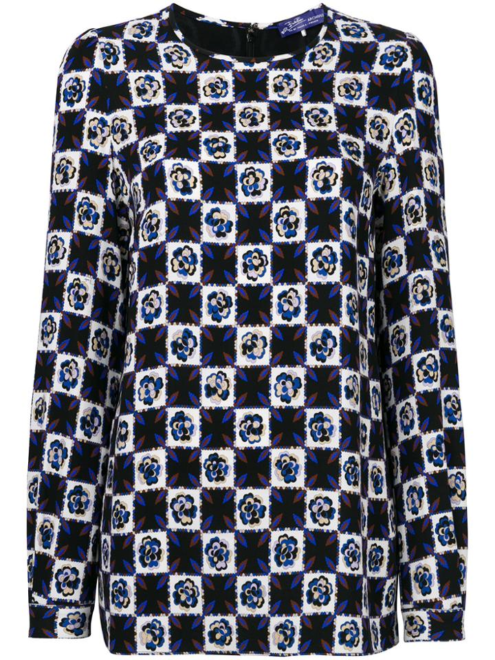 Emilio Pucci Printed Crew-neck Blouse - Black