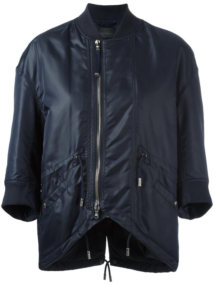 Diesel Black Gold Three-quarter Sleeve Bomber Jacket, Women's, Size: 40, Polyester