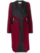 Michael Michael Kors Contrast Belted Cardi-coat - Red