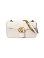 Gucci Gg Marmont Small Matelassé Shoulder Bag - White