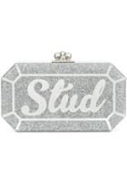 Edie Parker 'fiona Stud' Box Clutch, Women's, Grey