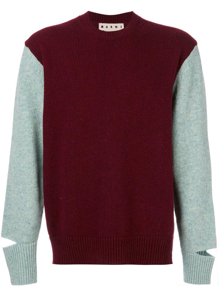 Marni - Colour Bock Sweater - Men - Virgin Wool - 52, Red, Virgin Wool