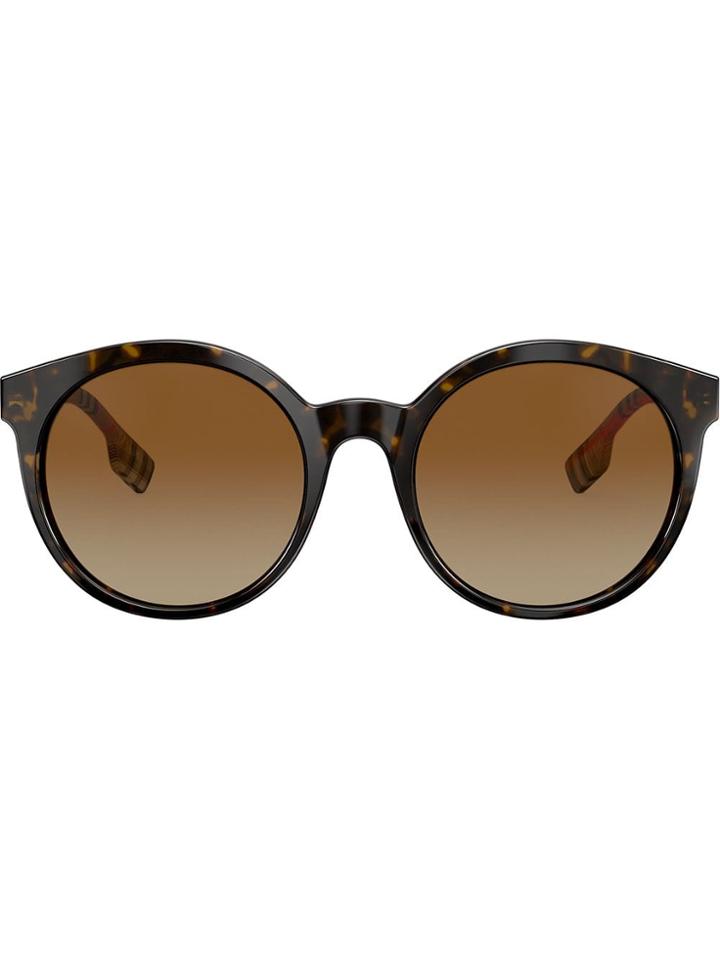Burberry Eyewear Round Shape Sunglasses - Brown