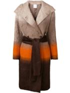 Agnona Colour-block Belted Coat - Nude & Neutrals