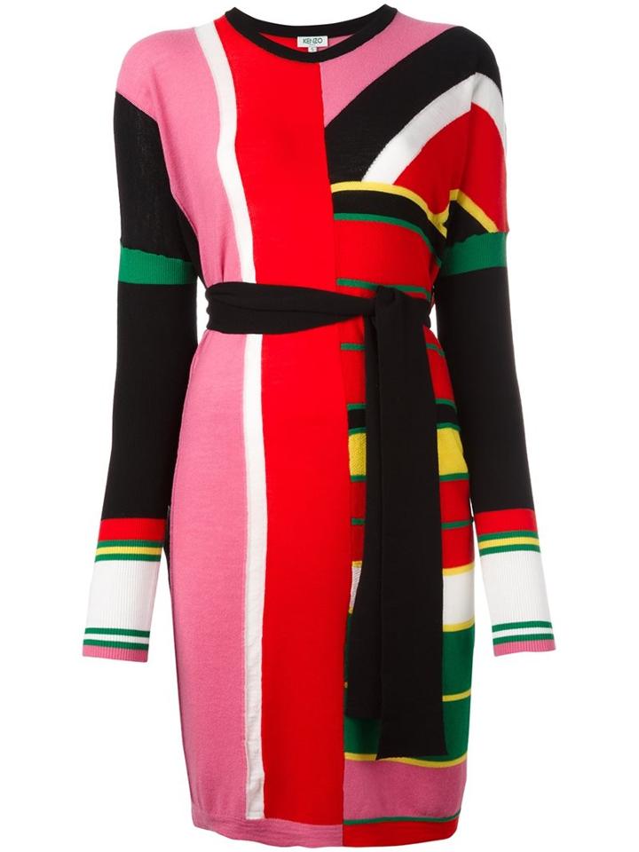 Kenzo Striped Sweater Dress, Women's, Size: Xs, Wool