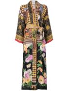 Rianna + Nina - Floral Printed Long Kimono Jacket - Women - Silk - One Size, Silk