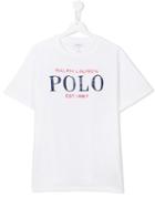 Ralph Lauren Kids Logo Print T-shirt, Boy's, Size: 14 Yrs, White