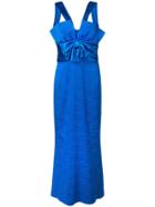 Nina Ricci Vintage 1975 Textured Evening Gown - Blue