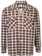 Fake Alpha Vintage Rockabilly Style Shirt - Brown
