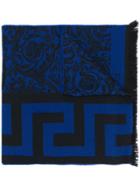 Versace Greca Logo Scarf - Blue