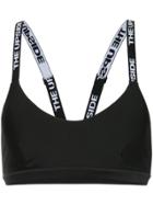 The Upside Logo Strap Sports Top - Black