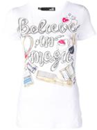 Love Moschino Believe In Magic Print T-shirt - White