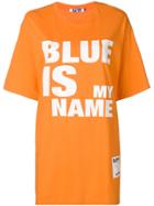 Sjyp Blue Is My Name T-shirt - Yellow & Orange
